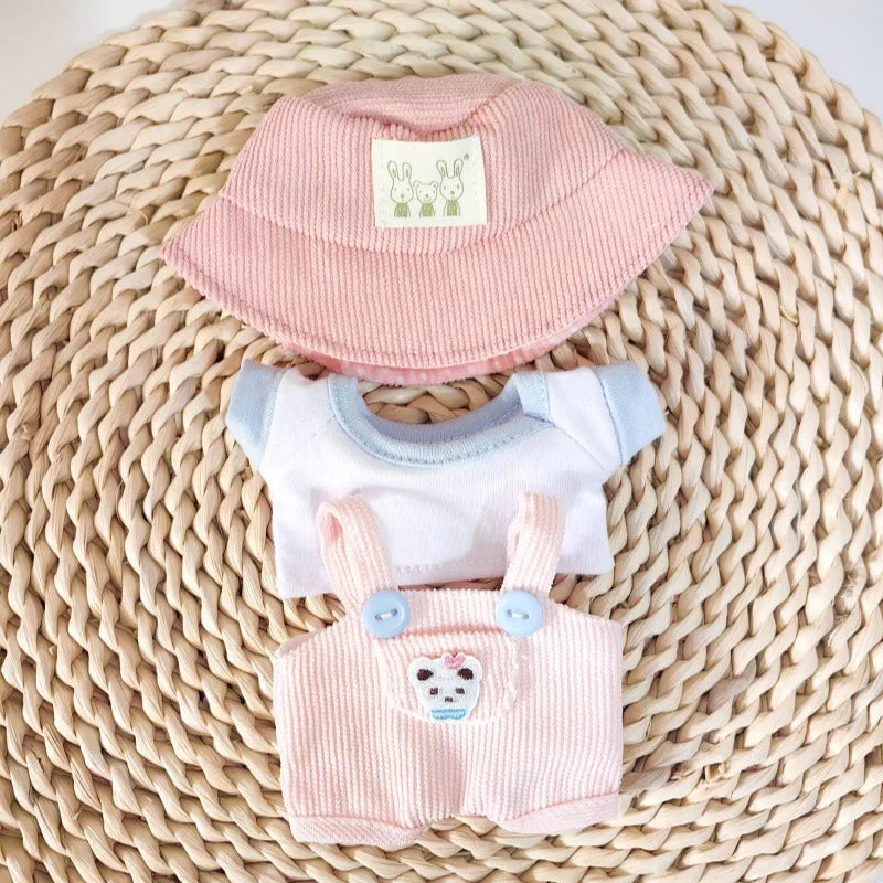Knit Overall & Bucket Hat Set